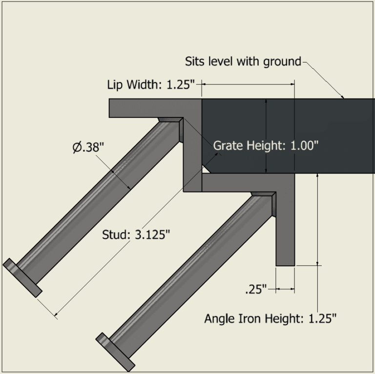 1 1/4″x 1 1/4″x 1/4″x 120″ Angle Iron Embeds Galvanized Type AA
