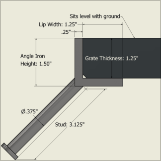 1.5 Inch Angle Iron Embeds Galvanized