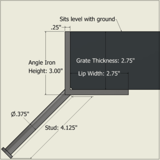 3 Inch Angle Iron Embeds Galvanized