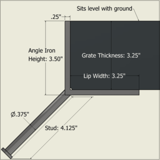 3.5 Inch Angle Iron Embeds Galvanized